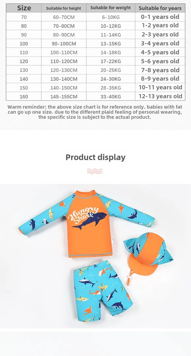 Boys' Swimwear: 3 Piece Beach Set