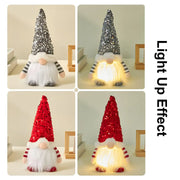 Christmas Elf Knitted Gnome with Led Night Light