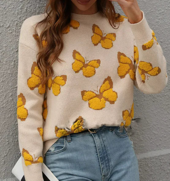 Loose Oversized Butterfly Pullover