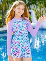 One-Piece Mermaid Kids Swimsuit