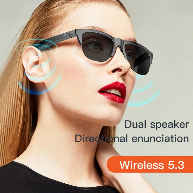 Touch-Based Intelligent Bluetooth Sunglasses Glasses with Bone Conduction