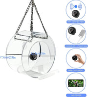 Acrylic Smart Bird Feeder with 1080p Night-Version Click One And Done