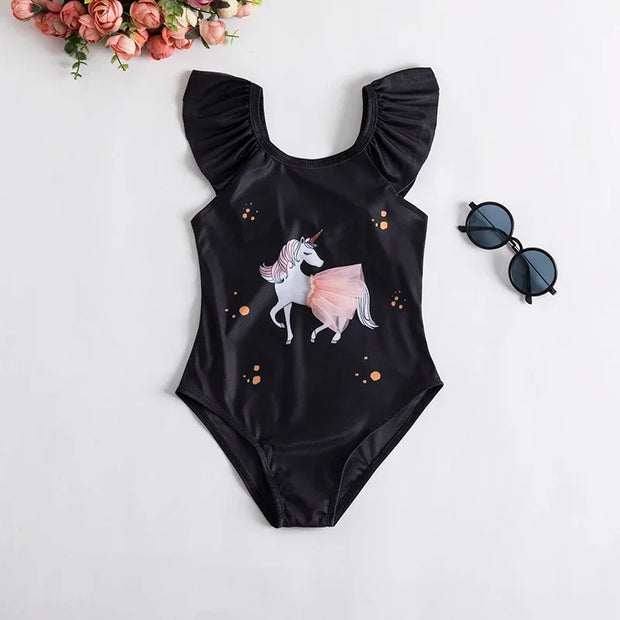 Toddlers/Girls Swimsuit: Leopard Print, Ruffle Swimwear