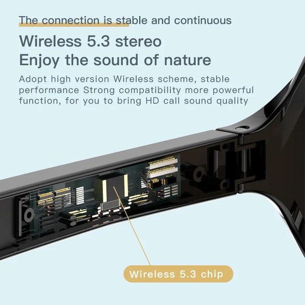 Touch-Based Intelligent Bluetooth Sunglasses Glasses with Bone Conduction