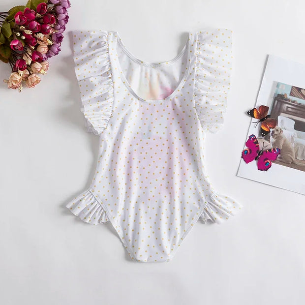 Toddlers/Girls Swimsuit: Leopard Print, Ruffle Swimwear