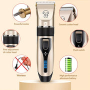 Cordless Rechargeable Professional Grooming Kit for (Cat/Dog/Rabbit) Click One And Done