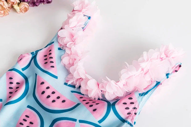 Toddlers/Girls Swimsuit: Leopard Print, Ruffle Swimwear
