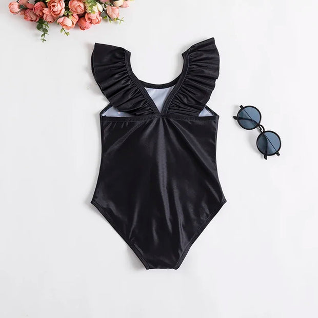 Toddlers/Girls Swimsuit: Leopard Print, Ruffle Swimwear