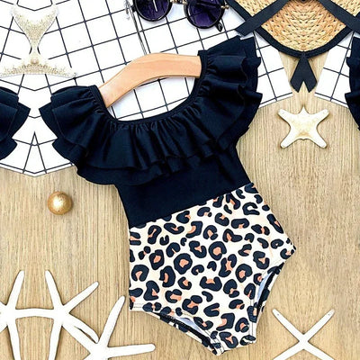 Toddlers/Girls Swimsuit: Leopard Print, Ruffle Swimwear