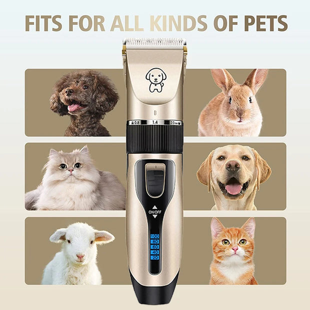 Cordless Rechargeable Professional Grooming Kit for (Cat/Dog/Rabbit) Click One And Done