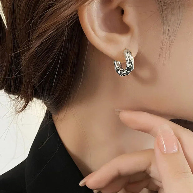 Hot Selling Trendy 925 Sterling Silver Circle Earrings