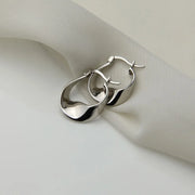 Irregular Shape Earrings Tibetan Silver
