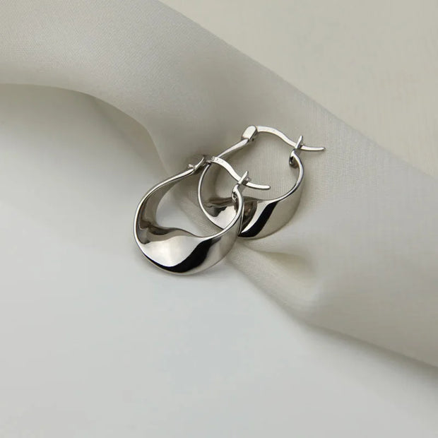 Irregular Shape Earrings Tibetan Silver