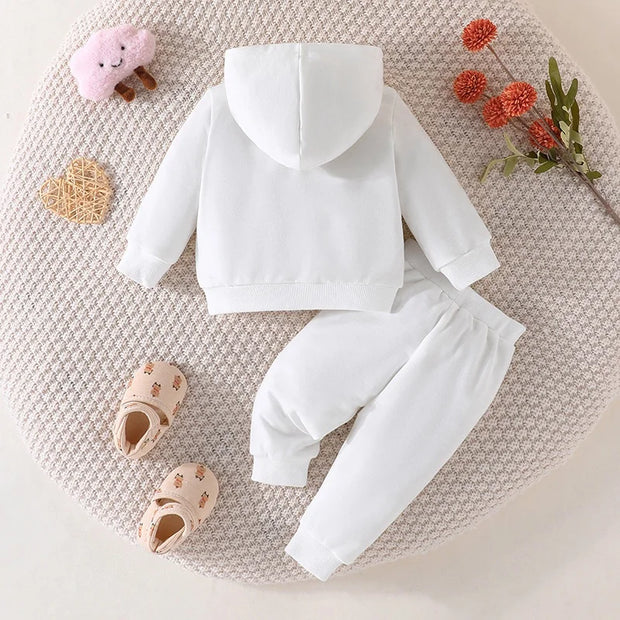 Girls And Boys 3 -24 Months Letter Hoodie