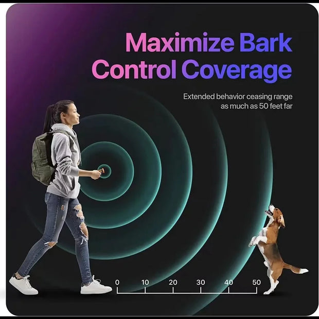 Ultrasonic Rechargeable Dog Training Device With LED Flashlight