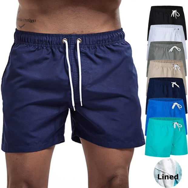 Fast Drying Swim Trunks with Pockets Mesh Liner