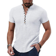 Men's Solid Color Short-Sleeved T-shirt