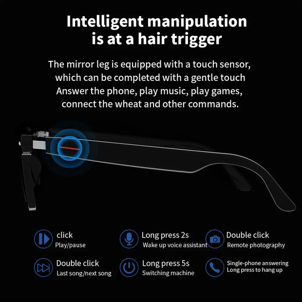 Smart Glasses! Wireless Bluetooth-compatible