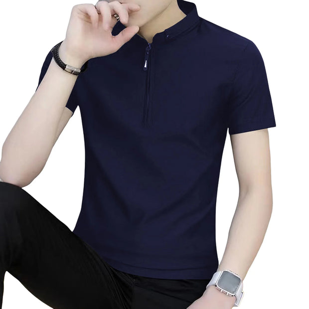 Men's Solid Color Short-Sleeved T-shirt