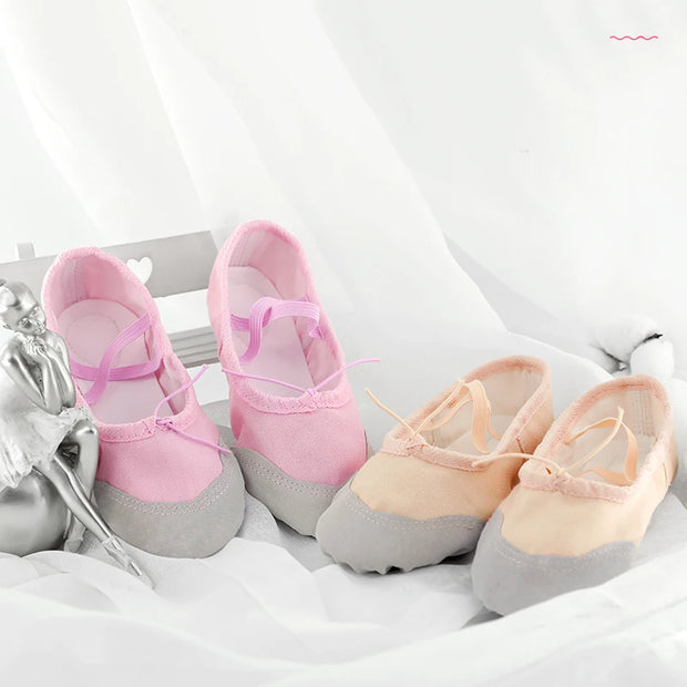 Girls and Ladies Drawstring Ballet Shoes