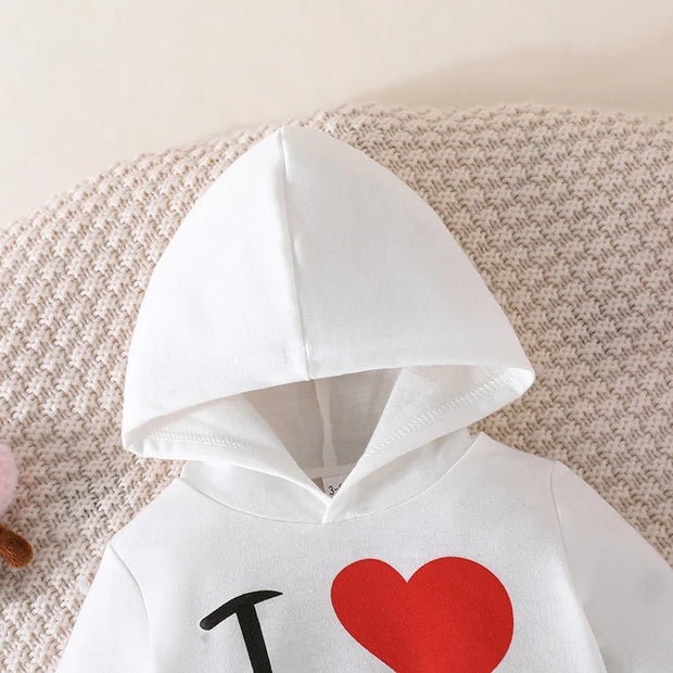 Girls And Boys 3 -24 Months Letter Hoodie