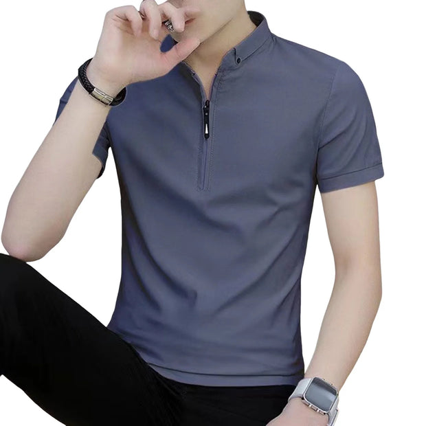 Men's Solid Color Short-Sleeved T-shirt