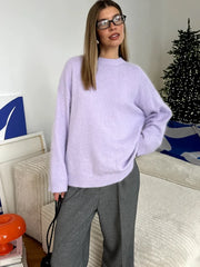 Women's Knitted Oversize Mohair Wool Sweater