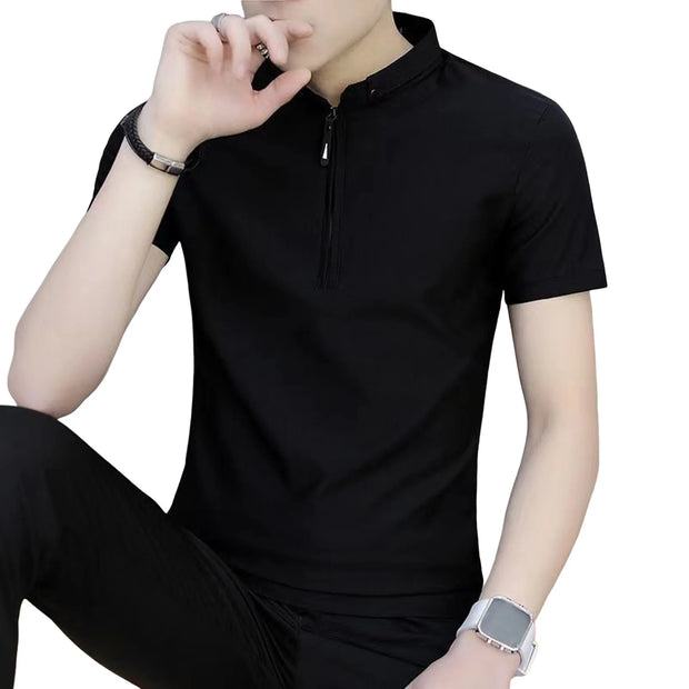 Men's Solid Color Short-Sleeved T-shirt