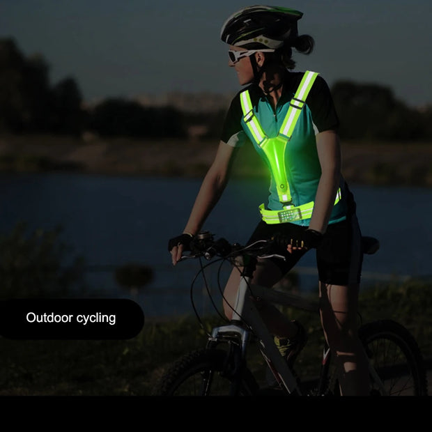 LED Reflective Sporting Vest Click One And Done