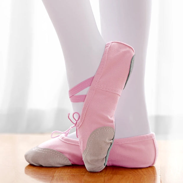 Girls and Ladies Drawstring Ballet Shoes
