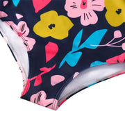 Girls Long Sleeve Back Zipper Swimsuit