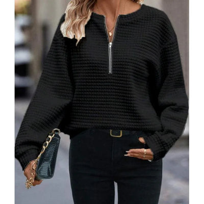 Long Sleeve Women's Front Zipper Sweater