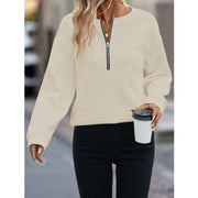 Long Sleeve Women's Front Zipper Sweater