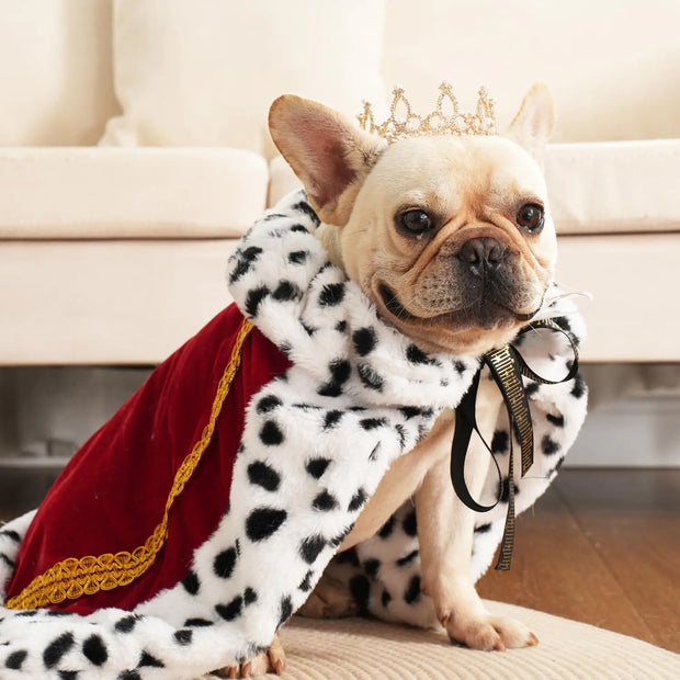Halloween Costumes King/Queen/Prince and Princess Fur Red Cloak