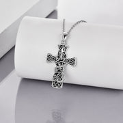 Sterling Silver - Celtic Dragon Cross - Unisex