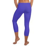 Electric Blue 3/4 Length Leggings Click One And Done