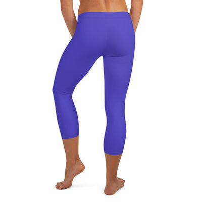 Electric Blue 3/4 Length Leggings Click One And Done