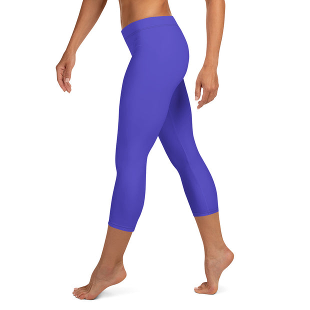 Electric Blue 3/4 Length Leggings Click One And Done