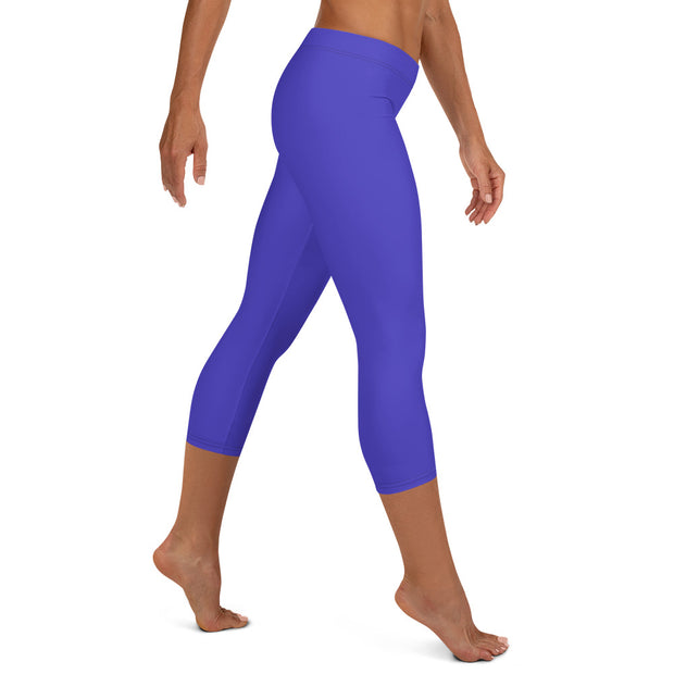 Electric Blue 3/4 Length Leggings Click One And Done