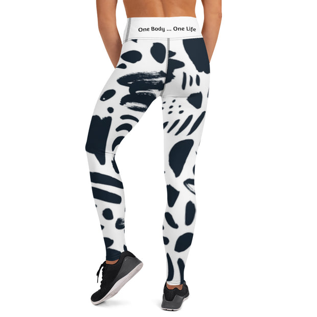 Black and White Workout Leggings Click One And Done