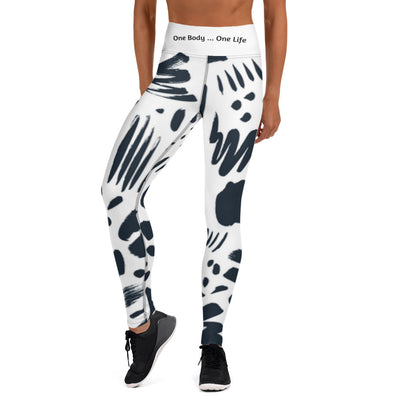 Black and White Workout Leggings Click One And Done