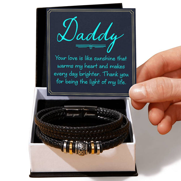 Love You Forever Bracelet- For Dad The Light Of My Life Click One And Done