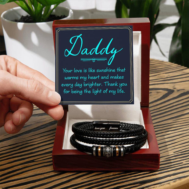 Love You Forever Bracelet- For Dad The Light Of My Life Click One And Done