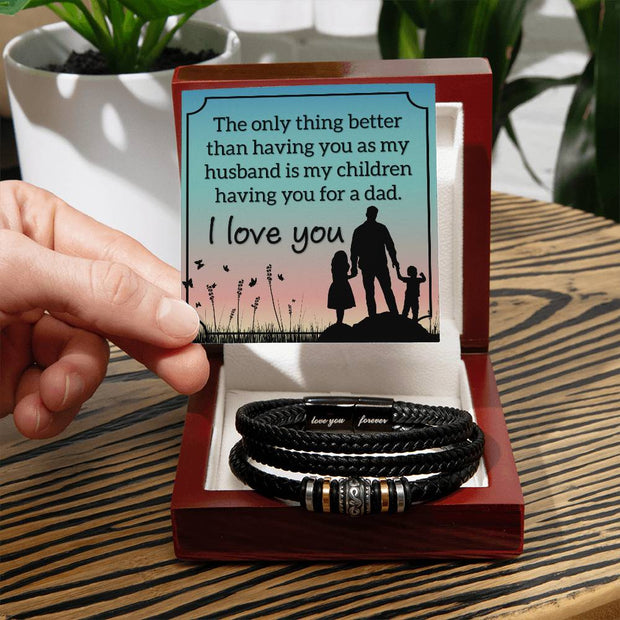 Love You Forever Bracelet - For Husband The Only Click One And Done