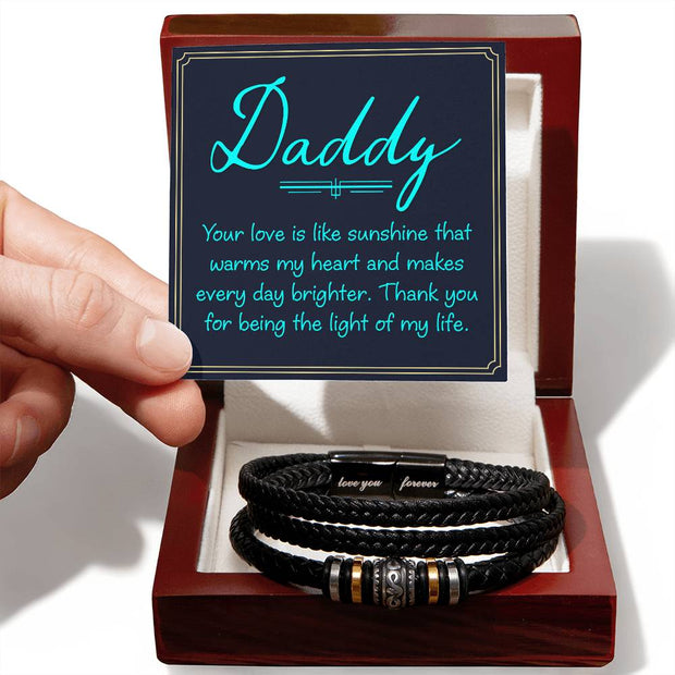 Love You Forever Bracelet- For Dad The Light Of My Life Click One And Done