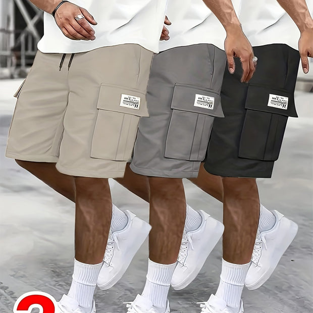 Polyester Fashion Cargo Shorts 3pk