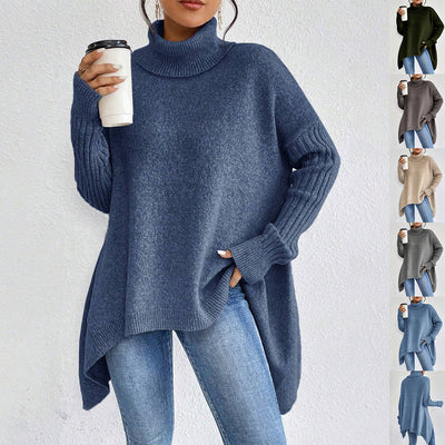 Irregular Winter Turtleneck Sweater