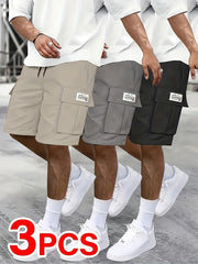 Polyester Fashion Cargo Shorts 3pk