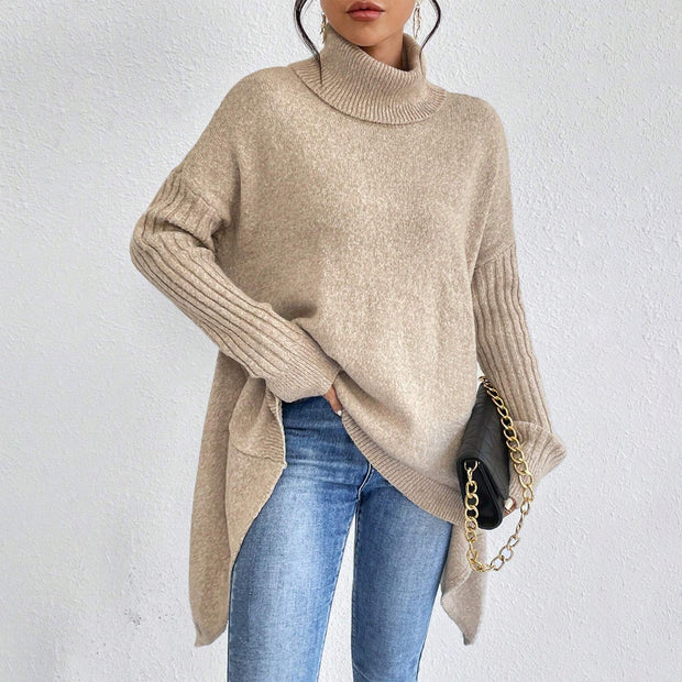 Irregular Winter Turtleneck Sweater