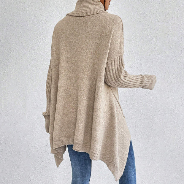 Irregular Winter Turtleneck Sweater
